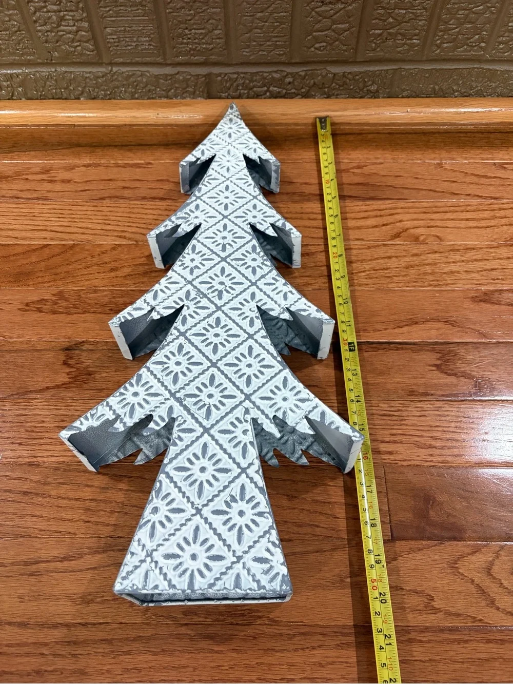White Medium Decorative Metal Holiday Tree Accent*